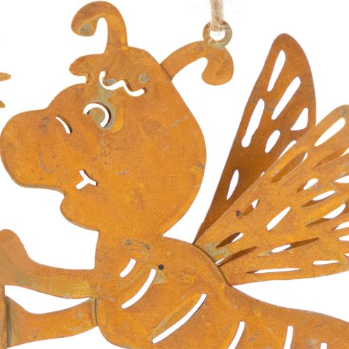 Biene zum Aufhängen Rost Deko Metall Sommerdeko 12cm 6St | Floristik21.de