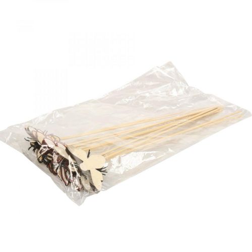Artikel Bienenstecker Holz Blumenstecker Natur Farbig 34cm 12St