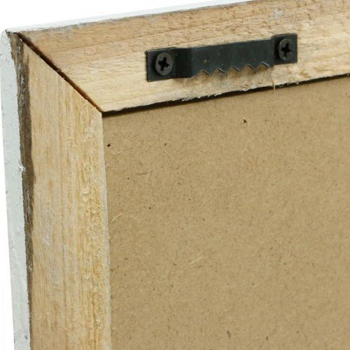 Artikel Bild mit Rahmen Holz Shabby Chic, Wanddeko Blume 40×50cm