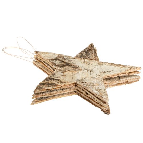 Artikel Birkensterne zum Hängen Sterne Birkenrinde Natur 25cm 3 St
