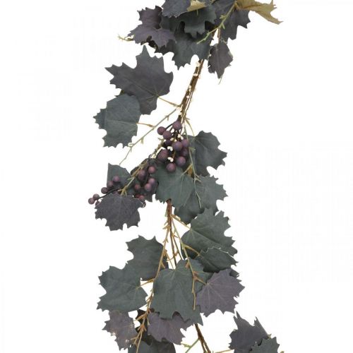 Floristik21 Deko Girlande Weinlaub und Trauben Herbstgirlande 180cm