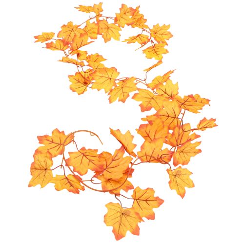 Floristik21 Blättergirlande Herbstgirlande Orange Gelb 168cm 2St