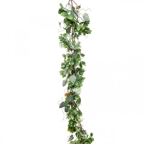 Blättergirlande Deko Girlande Kunstpflanze Grün 180cm
