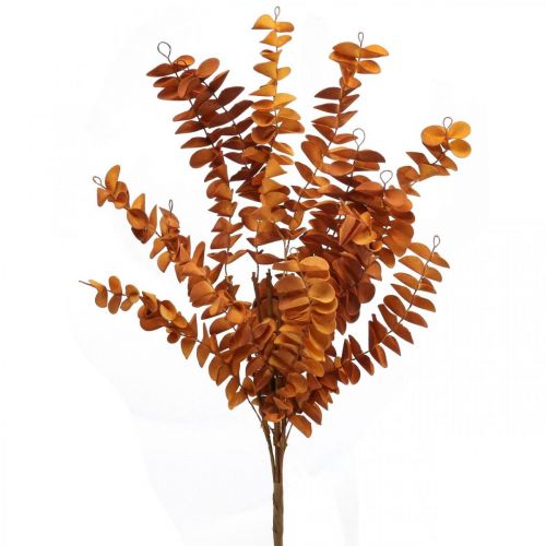 Kunstpflanzen Herbstdeko Kunstzweig Blätter Orange 46cm