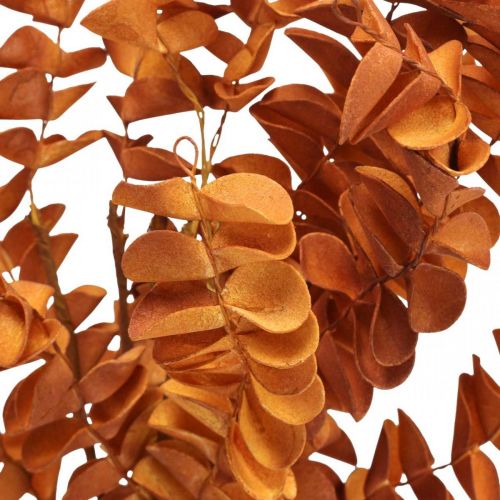 Kunstpflanzen Herbstdeko Kunstzweig Blätter Orange 46cm