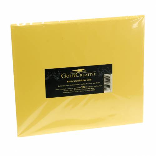 Artikel Blattmetall Blätter 16×16cm Golden 100St