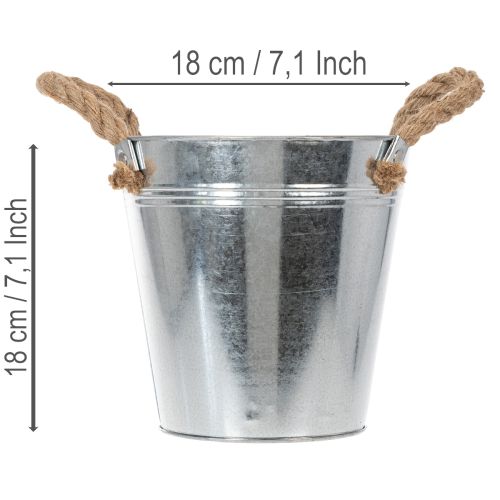 Blecheimer mit Seilgriffen