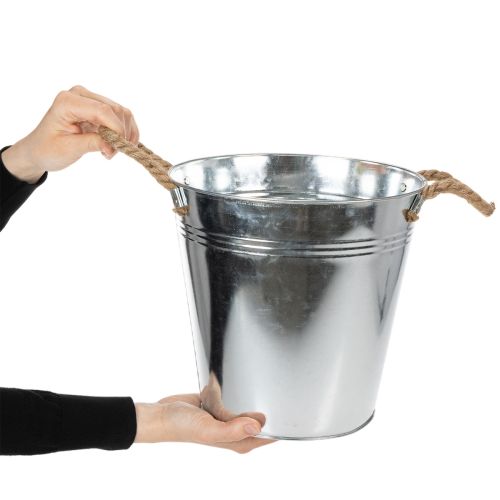 Artikel Blecheimer mit Seilgriffen glänzend Ø25cm