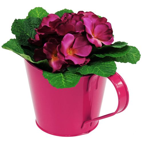 Floristik21 Blechgefäß zum Bepflanzen Pink Ø13cm H10-15cm