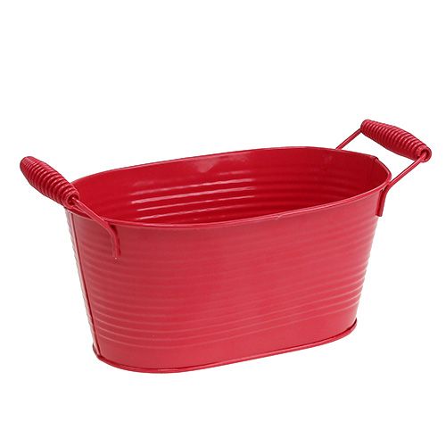 Floristik21 Blechschale Pink oval 20cm x 12cm H9cm