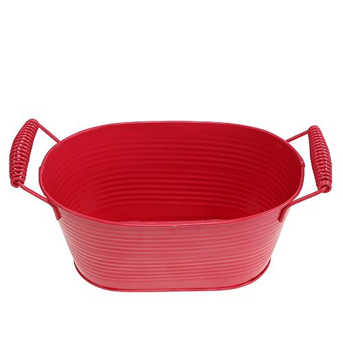 Floristik21 Blechschale Pink oval 20cm x 12cm H9cm