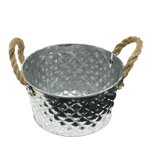 Artikel Blechschale mit Seilgriffen Ø18cm H10cm