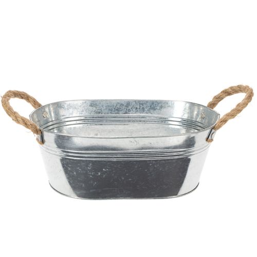 Blechschale oval Silber 30cm x 17cm x 10cm