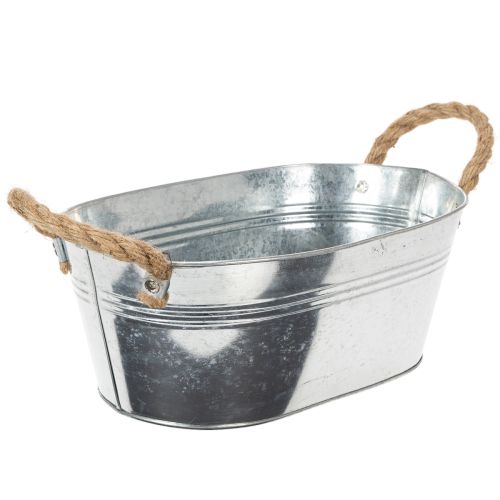 Blechschale oval Silber 30cm x