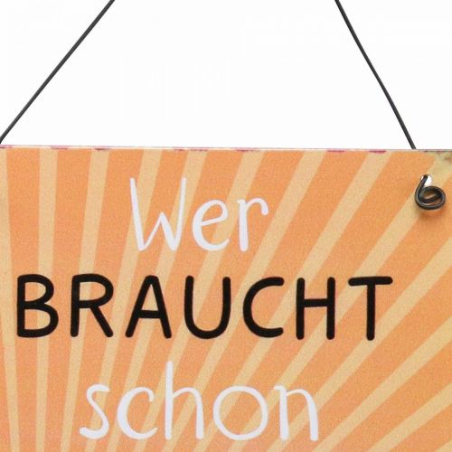 Blechschild „Wer braucht schon Superhelden?“ 14×21cm 3St
