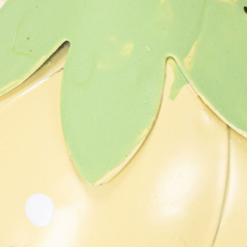 Artikel Metallblüte hängend 6cm Gelb-Grün Set 6 Stück