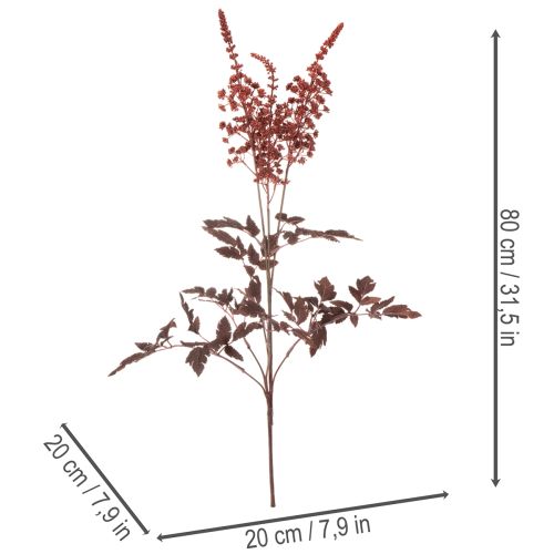 Kunstblume Astilbe langstielig 80cm Rotbraun Kunststoff | Floristik21.de