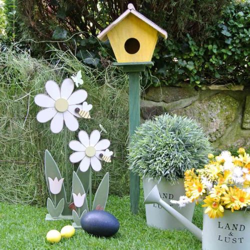 Artikel Blumendeko mit Biene, Holzdeko für den Frühling H56cm