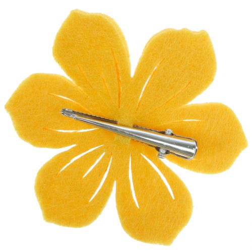 Artikel Filzblume am Clip 7cm 24St