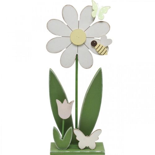 Floristik21 Blume zum Stellen, Frühlingsdeko mit Schmetterlingen H36,5cm