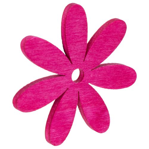 Artikel Deko Blüten aus Holz Rosa Pink Lila 4cm Streublumen 72 Stück für Dekoration