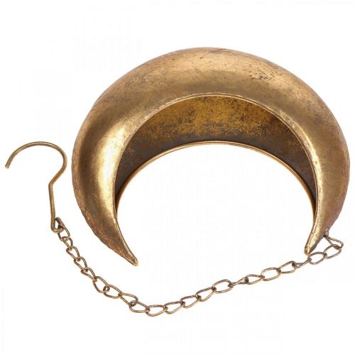 Artikel Blumenampel Mond Deko Gold Vintage Deko 32/22cm 2er-Set