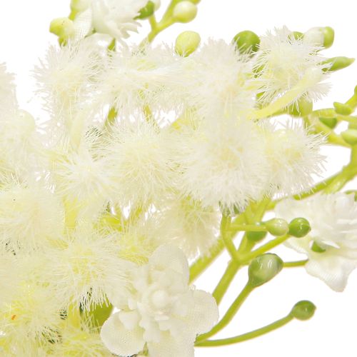 Artikel Eleganter Creme-Weiß-Grün Kunstblumenkranz Mimose Ø25cm - Deko für Türen & Tische