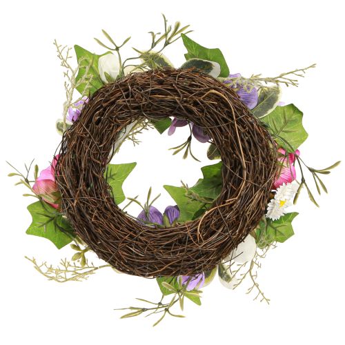 Artikel Kunstblumenkranz Anemonen Margeriten Lila Weiß Ø25cm Dekoration