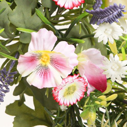 Artikel Blumenkranz künstlich Frühlingsdeko Rosa Creme 33cm