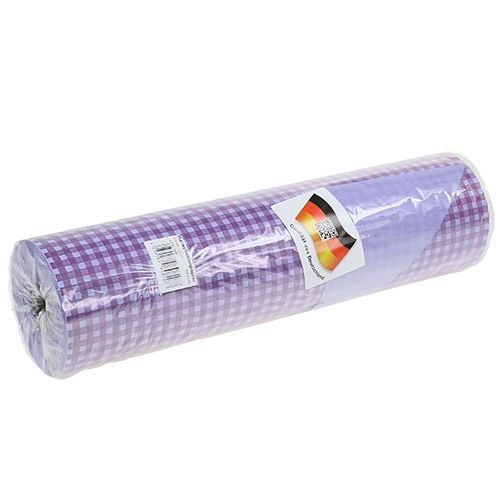 Artikel Blumenpapier 37,5cm Karo Lila 100m