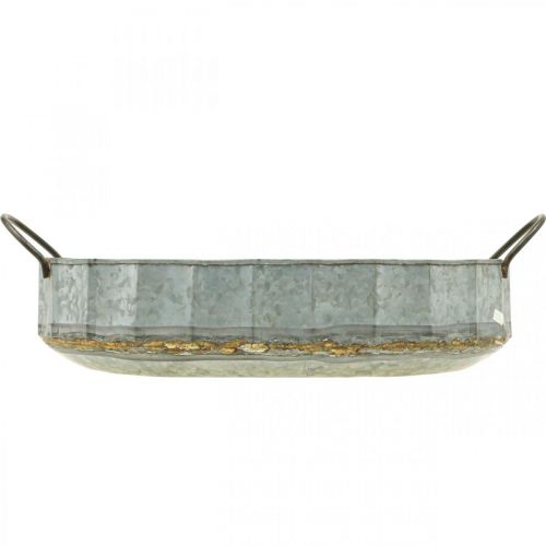 Artikel Blumenschale Metall Zinkschale Antik 2er-Set L45cm/59cm