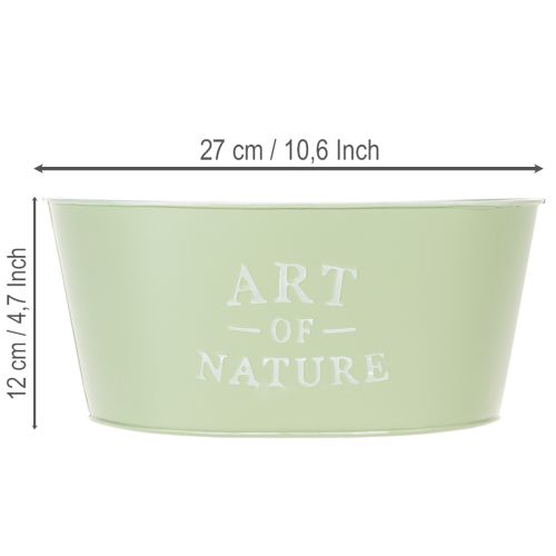 Blumenschale oval Zink