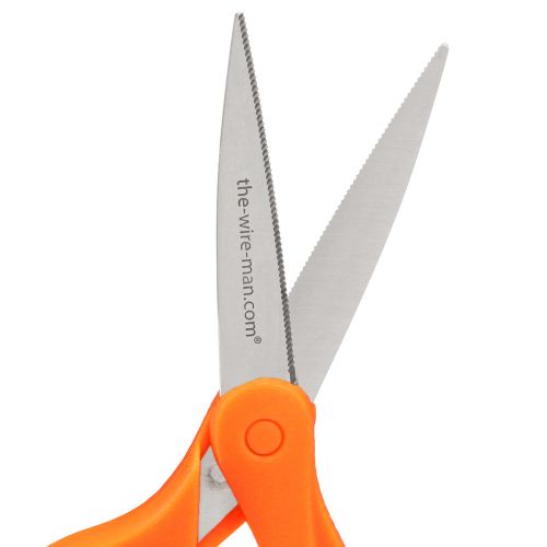 Artikel Blumenschere Edelstahl mit Zähnen Orange 20cm für Floristen