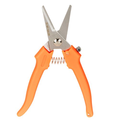 Blumenschere Edelstahlklingen 4 cm Klingenlänge Neon-Orange für Floristik und Gartenarbeit | Floristik21.de