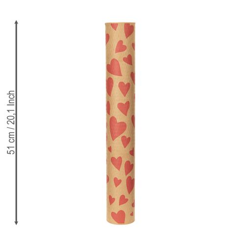 Artikel Geschenkpapier nachhaltig mit Herzdesign 25m – Umweltfreundlich und dekorativ