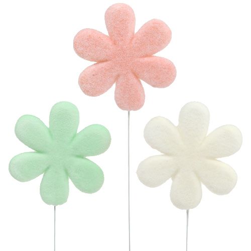 Floristik21 Blumenstecker Blüte Pastell Ø8,5cm 12 St