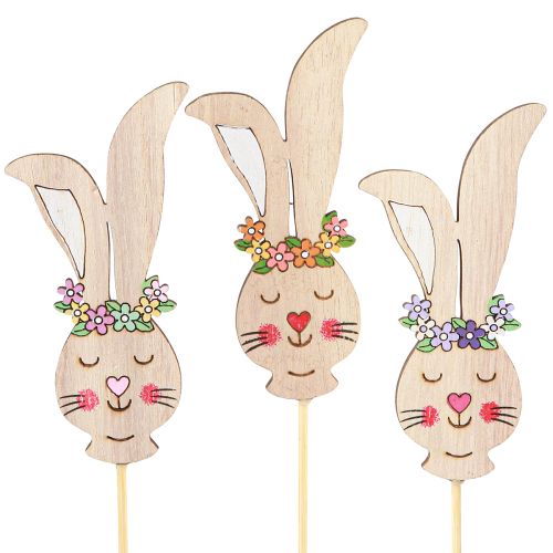 Artikel Blumenstecker Holz Hasenkopf Deko 11cm 12 St Frühlingsdeko Osterdeko