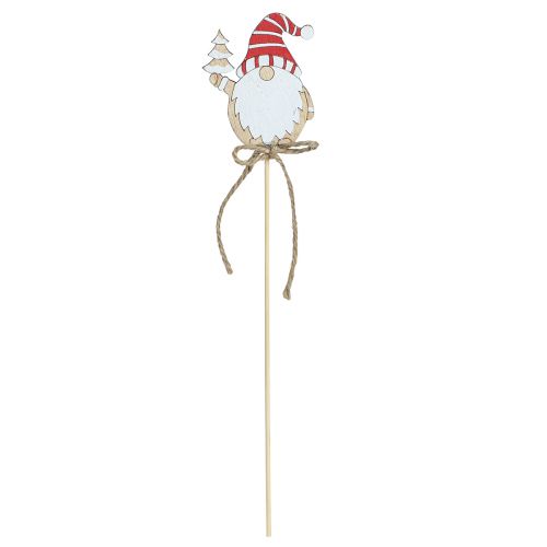 Artikel Charmante Weihnachts-Wichtel Blumenstecker aus Holz 5x8cm im 12er-Set – festliche Holzdeko