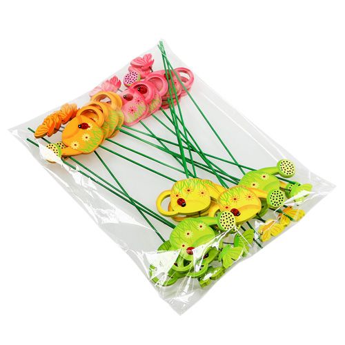 Artikel Blumenstecker Gießkanne bunt Gartenstecker Frühlingsdeko 16 St