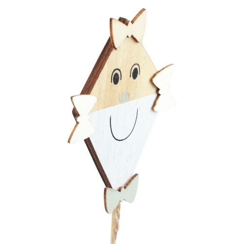 Blumenstecker Herbst Drachen Holz Lila Grün Weiß 5,5×8cm 9St