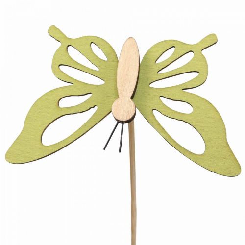 Artikel Blumenstecker Schmetterling Deko Holz Farbig 8,5cm 12St