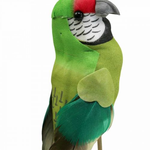 Blumenstecker Vogel, Deko Papagei Grün 23×4,5×5,5cm 6St