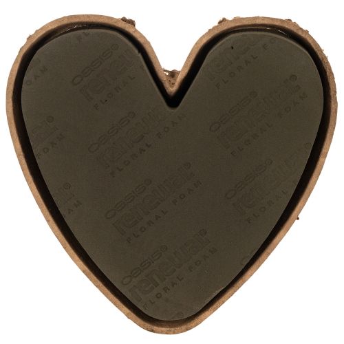 OASIS® Renewal® Biolit® Blumensteckschaum-Herz, 33 × 33 × 5 cm, schwarz, 2 Stück