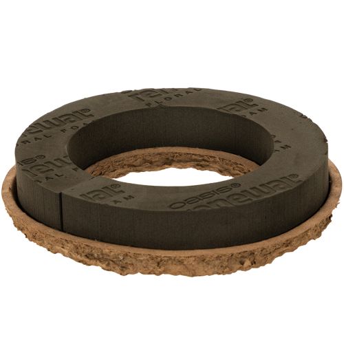 OASIS® Floral Foam Biolit® Blumensteckschaum-Ring, 24 cm, schwarz, 2 Stück