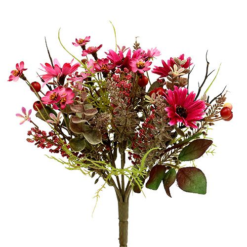 Floristik21 Blumenstrauß mit Beeren Pink Ø20cm H24cm