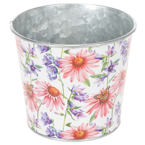 Blumentopf Frühlingsdeko Übertopf Metall Ø12cm H10,5cm