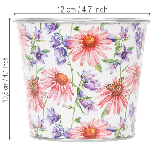 Blumentopf Frühlingsdeko Übertopf Metall Ø12cm H10,5cm | Floristik21.de
