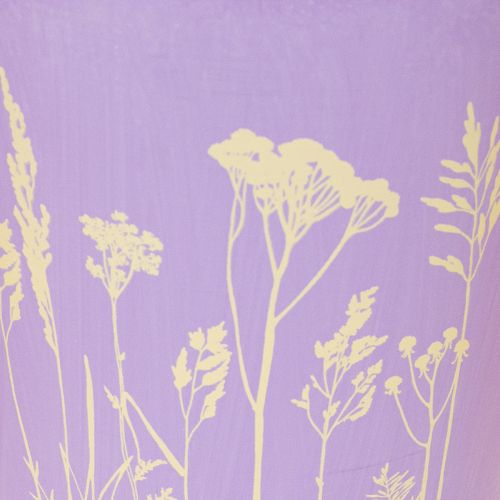 Blumentöpfe rund Metall 12cm Pastellfarben Blütenmotiv 3er-Set | Floristik21.de