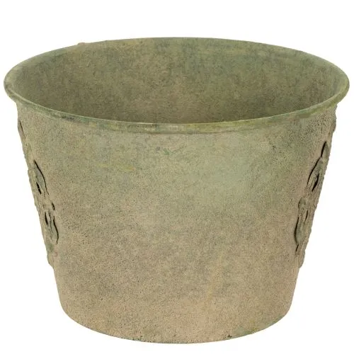 Blumentopf Metall Grün Vintage Ø22cm–13,5cm 3er-Set | Floristik21.de