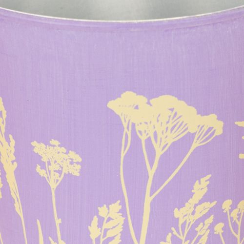 Metall-Übertopf 10 cm Pastellfarben Blumenmotiv 3er-Set | Floristik21.de